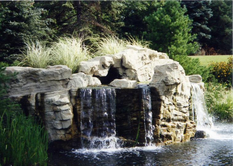 Faux Waterfall at Covington Subdivision