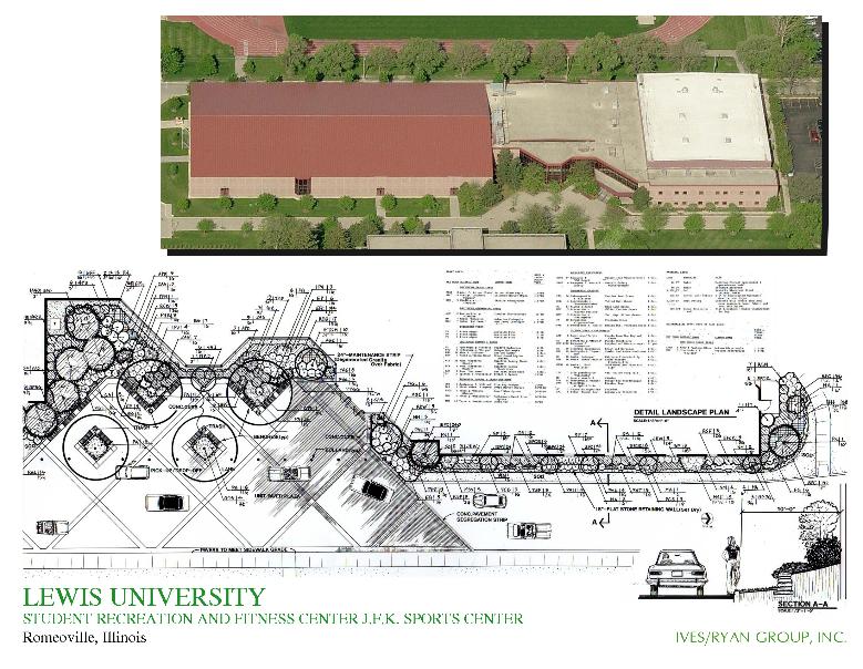 Artistically Rendered Map of Lewis University